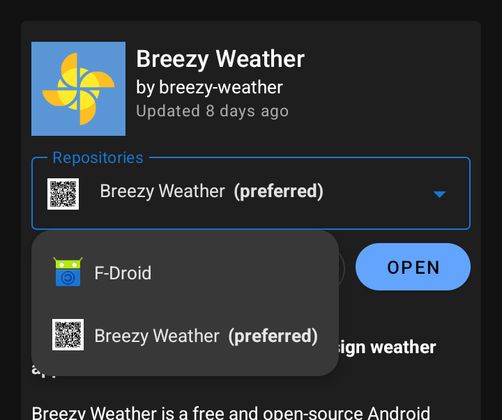 F-Droid preferred repo feature